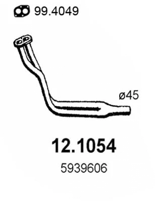Tuyau d'échappement ASSO 12.1054