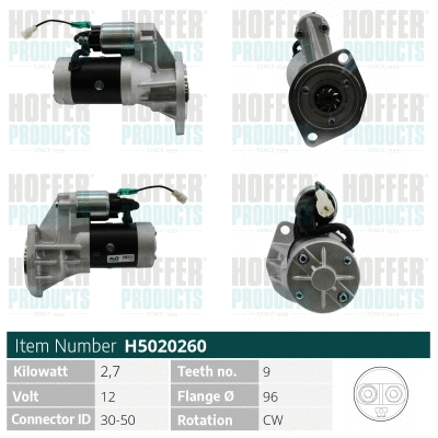 Démarreur HOFFER H5020260