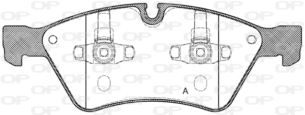 Kit de plaquettes de frein, frein à disque OPEN PARTS BPA1179.00