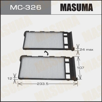 Filtre, air de l'habitacle MASUMA MC-326