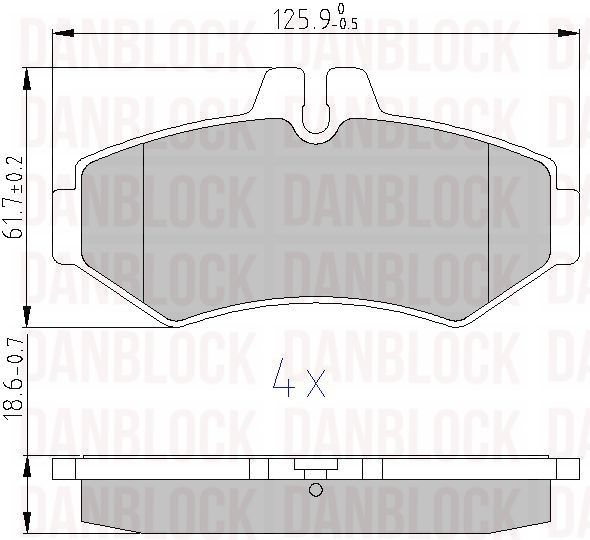 Kit de plaquettes de frein, frein à disque DANBLOCK DB 510824