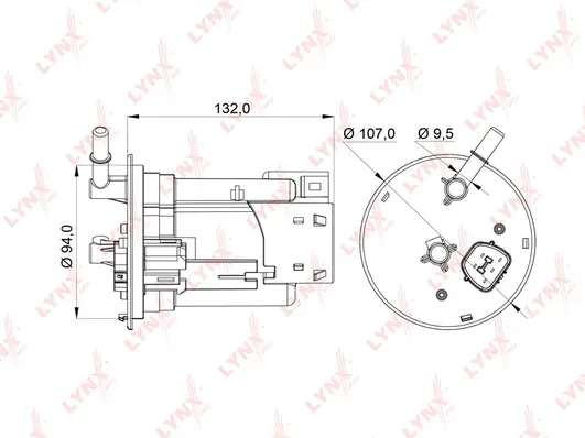 Filtre à carburant LYNXAUTO LF-957M