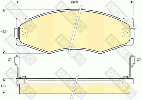 Kit de plaquettes de frein, frein à disque GIRLING 6103679