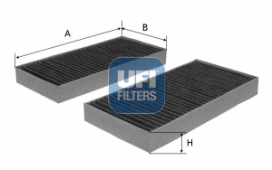 Filtre, air de l'habitacle UFI 54.152.00