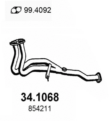 Tuyau d'échappement ASSO 34.1068