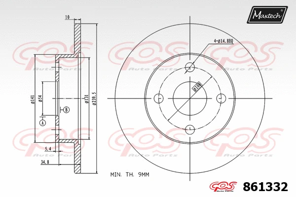Disque de frein MAXTECH 861332