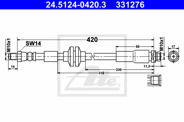 Flexible de frein ATE-APAC 24.5124-0420.3