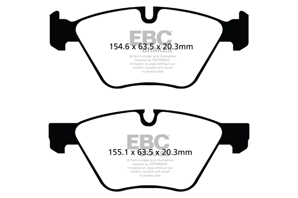 Kit de plaquettes de frein, frein à disque EBC Brakes DP21493