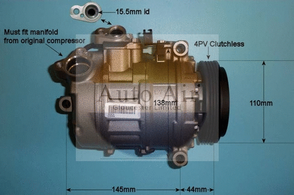 Compresseur, climatisation AUTO AIR GLOUCESTER 14-9651R