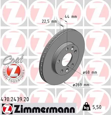 Disque de frein ZIMMERMANN 470.2439.20