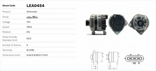 Alternateur LUSA LEA0454