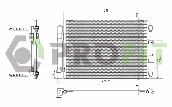 Condenseur, climatisation PROFIT 1770-0438