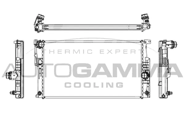 Radiateur, refroidissement du moteur AUTOGAMMA 107159