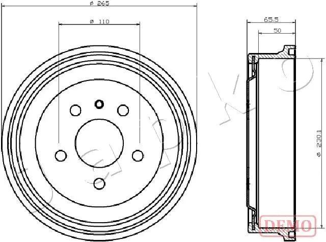 Tambour de frein JAPKO 560413C
