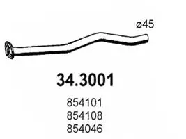 Tuyau d'échappement ASSO 34.3001