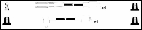 Kit de câbles d'allumage LEMARK HOES405