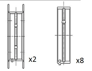 Coussinet de paliers de vilebrequin FAI AutoParts BM1053-025