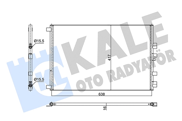 Condenseur, climatisation KALE OTO RADYATÖR 352575