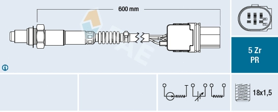 Sonde lambda FAE 75073