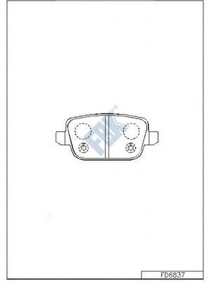 Kit de plaquettes de frein, frein à disque FBK FD6837