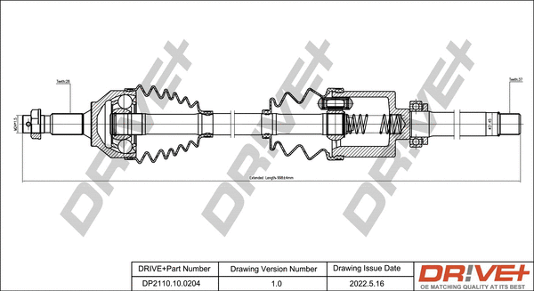 Arbre de transmission Dr!ve+ DP2110.10.0204