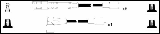 Kit de câbles d'allumage LEMARK HOES806