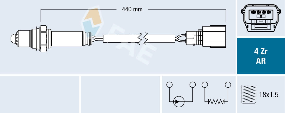 Sonde lambda FAE 75671