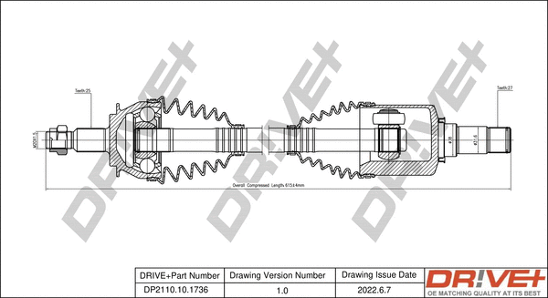 Arbre de transmission Dr!ve+ DP2110.10.1736