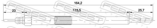 Bougie de préchauffage FEBEST 02642-001