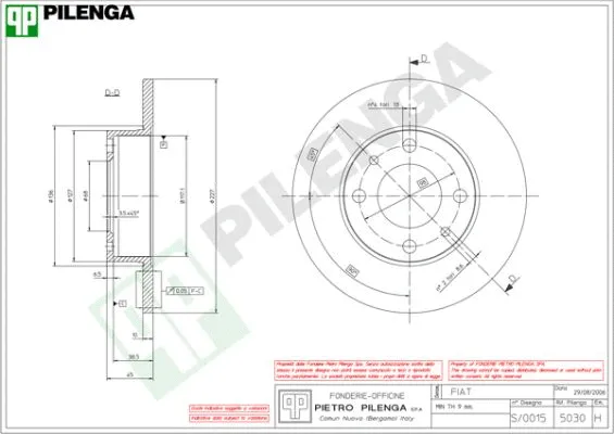 Disque de frein PILENGA 5030