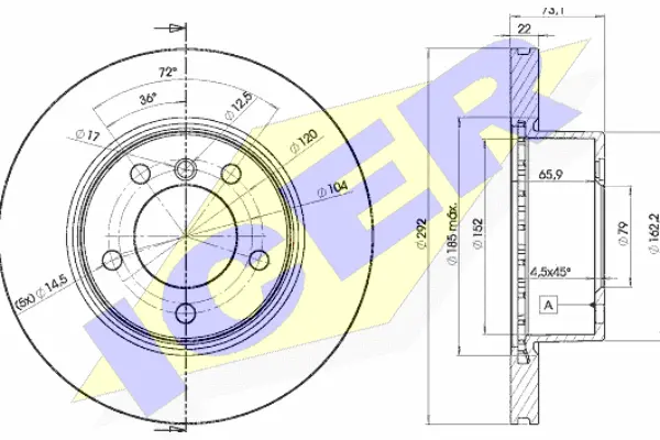 Disque de frein ICER 78BD6464-1