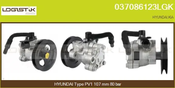 Pompe hydraulique, direction LGK 037086123LGK