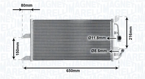 Condenseur, climatisation MAGNETI MARELLI 350203852000
