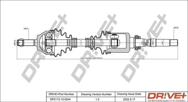 Arbre de transmission Dr!ve+ DP2110.10.0244