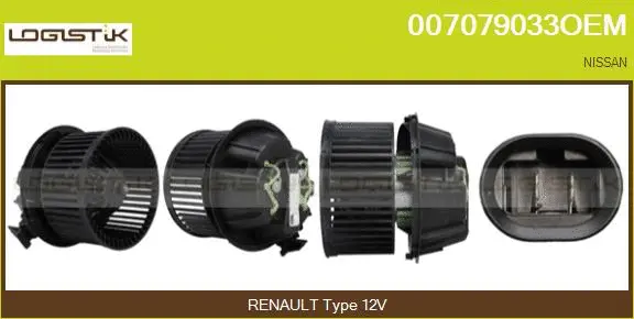 Pulseur d'air habitacle LGK 007079033OEM