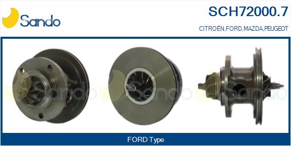 Groupe carter, turbocompresseur SANDO SCH72000.7