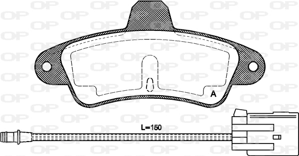 Kit de plaquettes de frein, frein à disque OPEN PARTS BPA0433.02