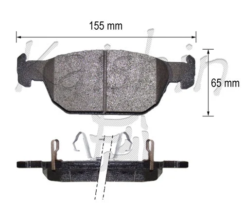 Kit de plaquettes de frein, frein à disque KAISHIN FK5165