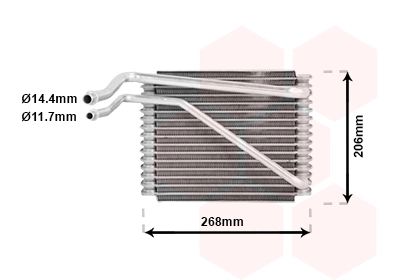 Évaporateur climatisation VAN WEZEL 1800V269