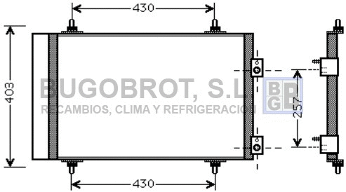 Condenseur, climatisation BUGOBROT 62-CN5240