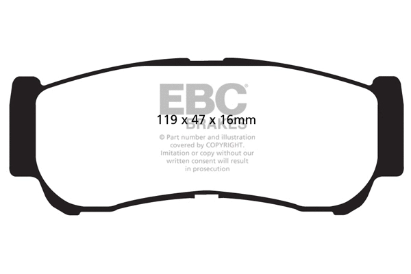 Kit de plaquettes de frein, frein à disque EBC Brakes DP61982