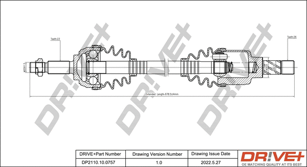 Arbre de transmission Dr!ve+ DP2110.10.0757