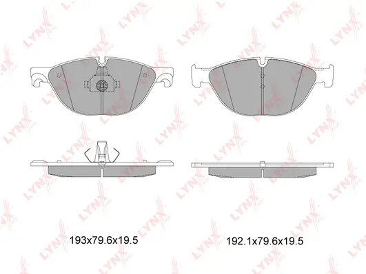 Kit de plaquettes de frein, frein à disque LYNXAUTO BD-1431