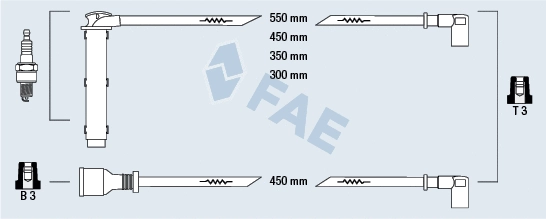 Kit de câbles d'allumage FAE 85765