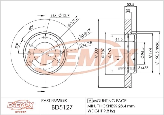 Disque de frein FREMAX BD-5127