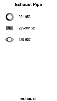 Tuyau d'échappement FA1 MD000743