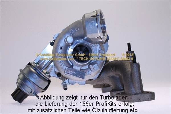 Turbocompresseur, suralimentation SCHLÜTTER TURBOLADER 166-02670