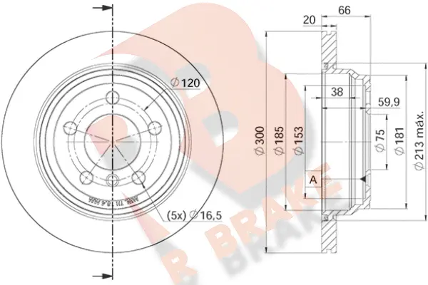 Disque de frein R BRAKE 78RBD23418