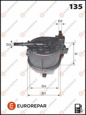 Filtre à carburant EUROREPAR 1609692180