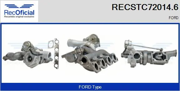 Turbocompresseur, suralimentation RECOFICIAL RECSTC72014.6
